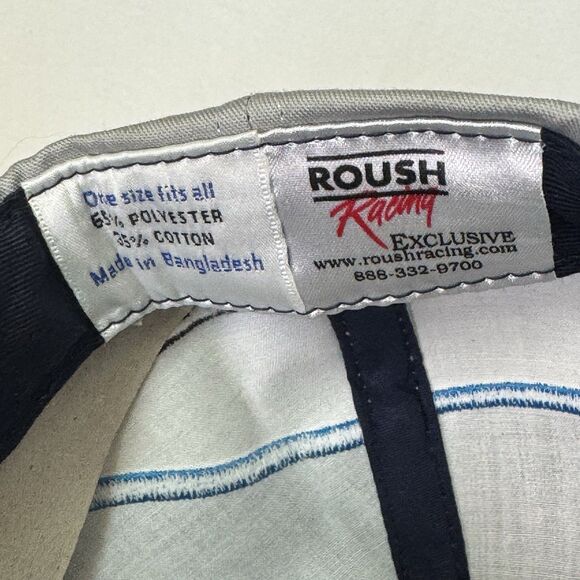 Vintage Pfizer Roush Racing NASCAR Hat Blue Gray Snapback Cap Mark Martin #6 - Picture 6 of 7